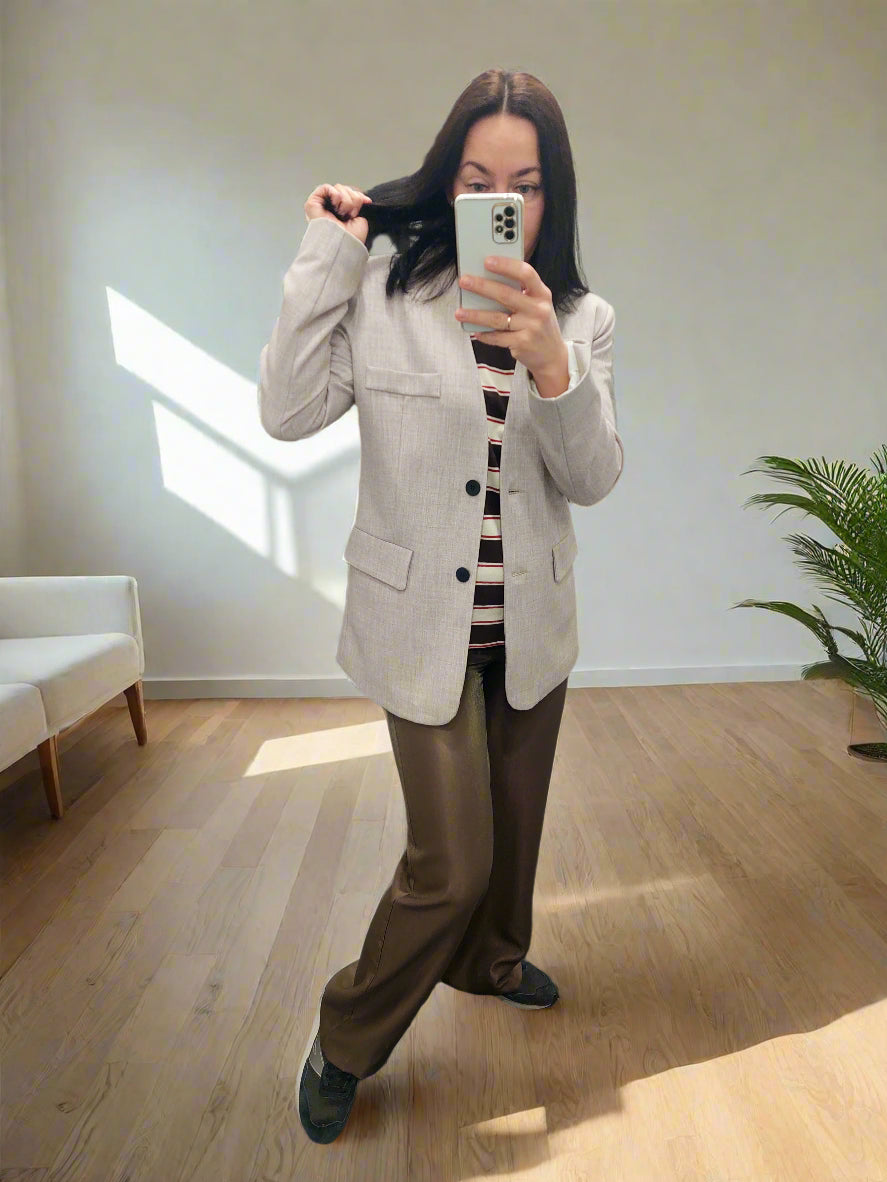 LUMINA cream casual jacket for women