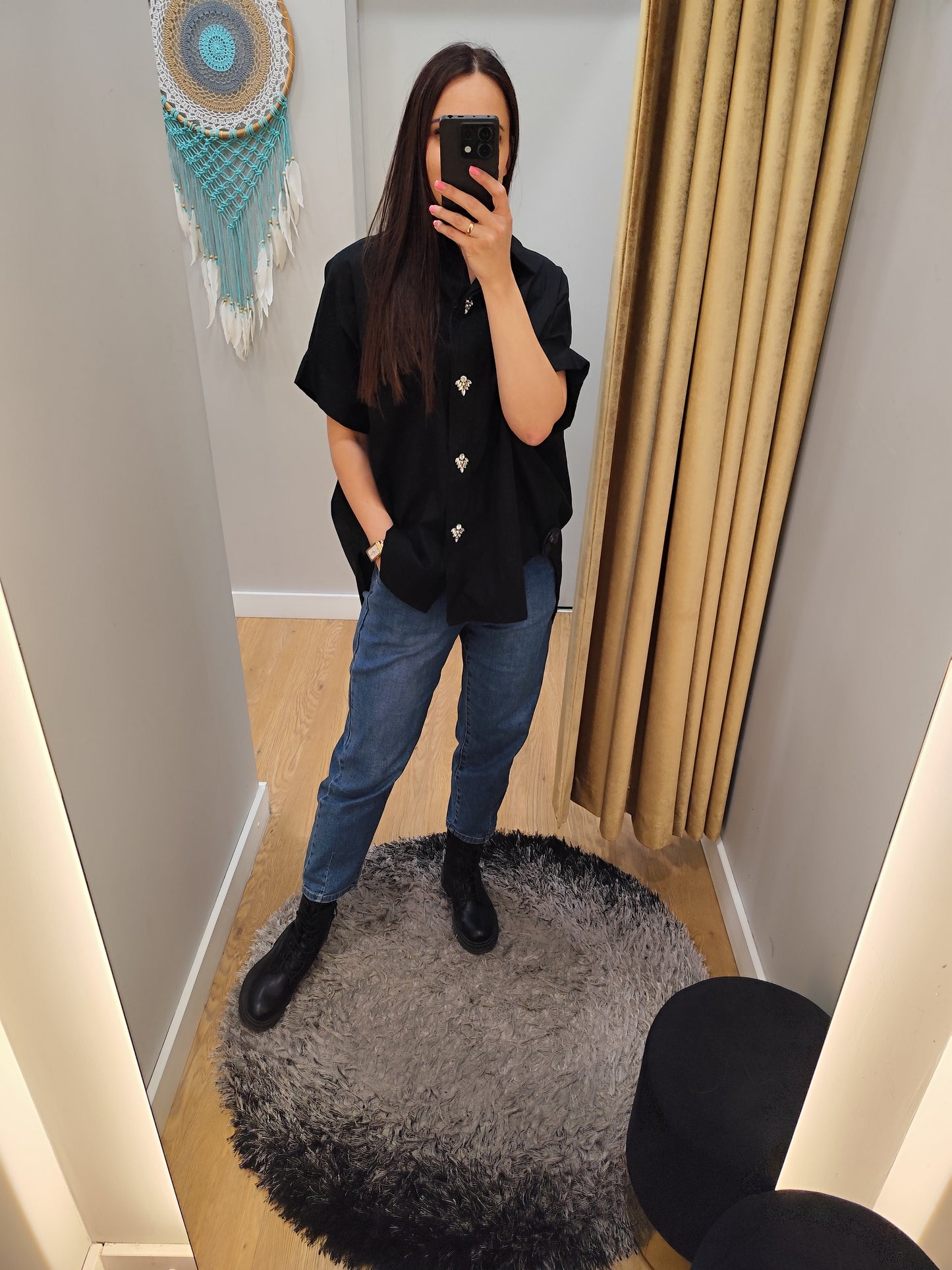 Altamira black shirt for women