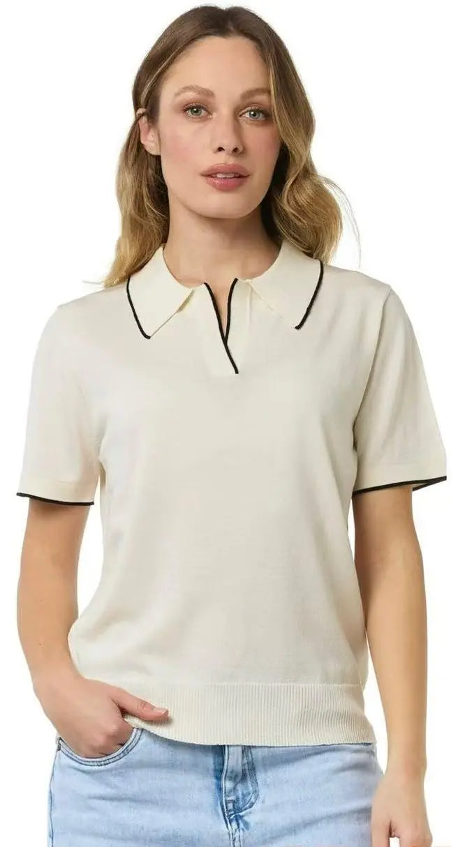 Altamira white polo shirt for women