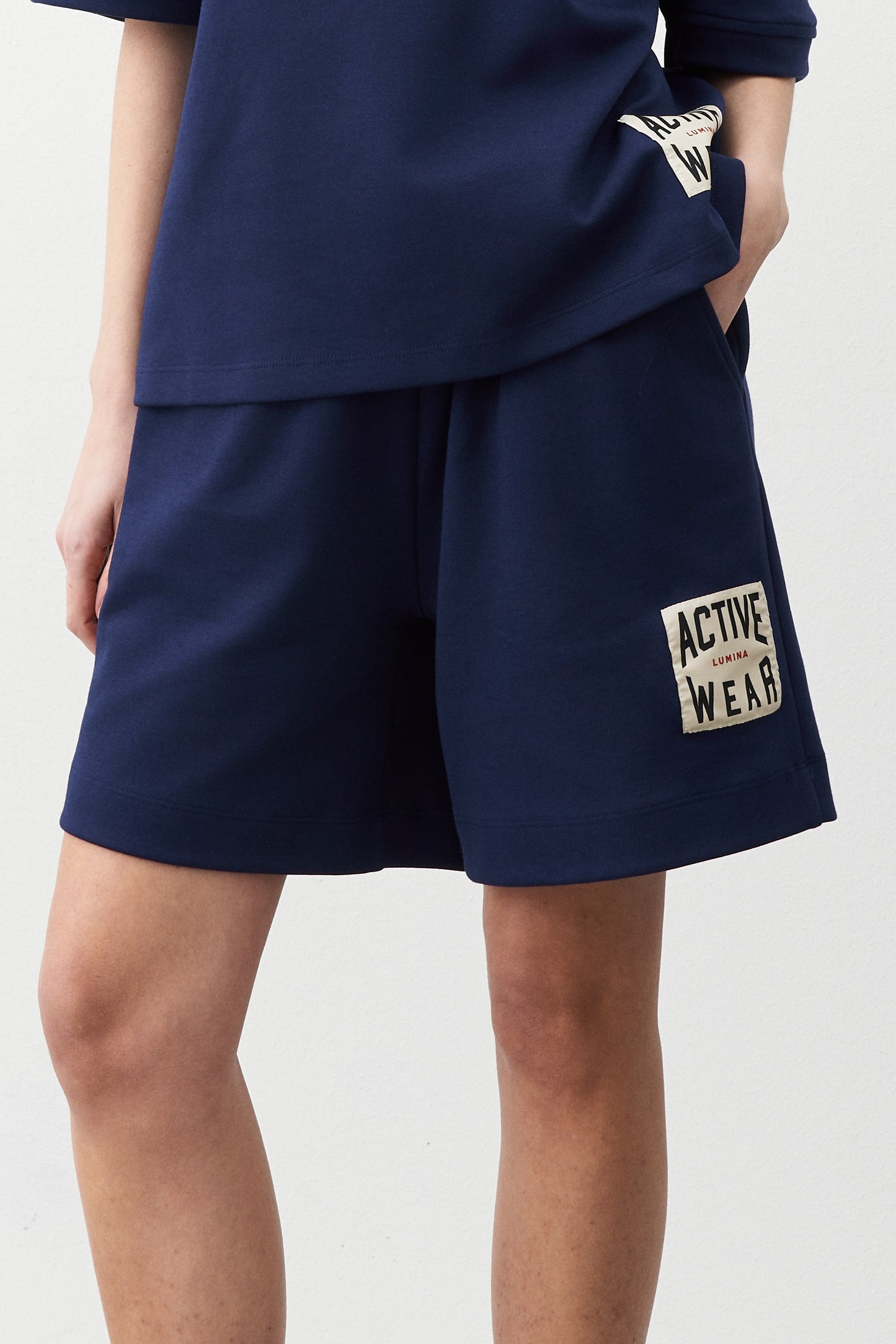 Lumina blue casual shorts for women