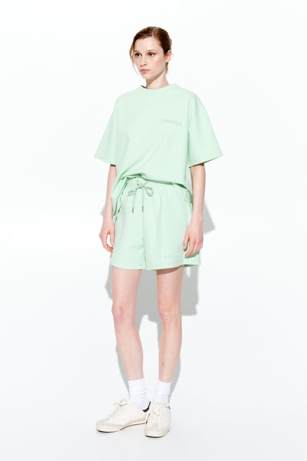 Lumina mint casual shorts for women