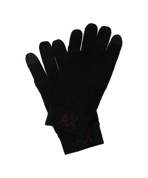 ARMANI EXCHANGE black gloves