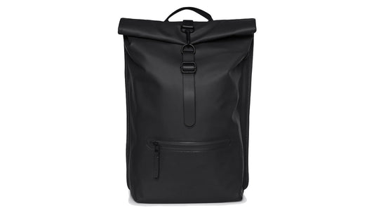 RAINS ROLLTOP RUCKSACK black backpack