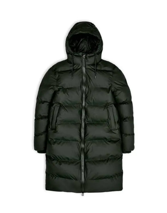 RAINS UNISEX Puffer Green ilga striukė