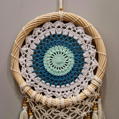 32 cm dream catcher with wooden beads