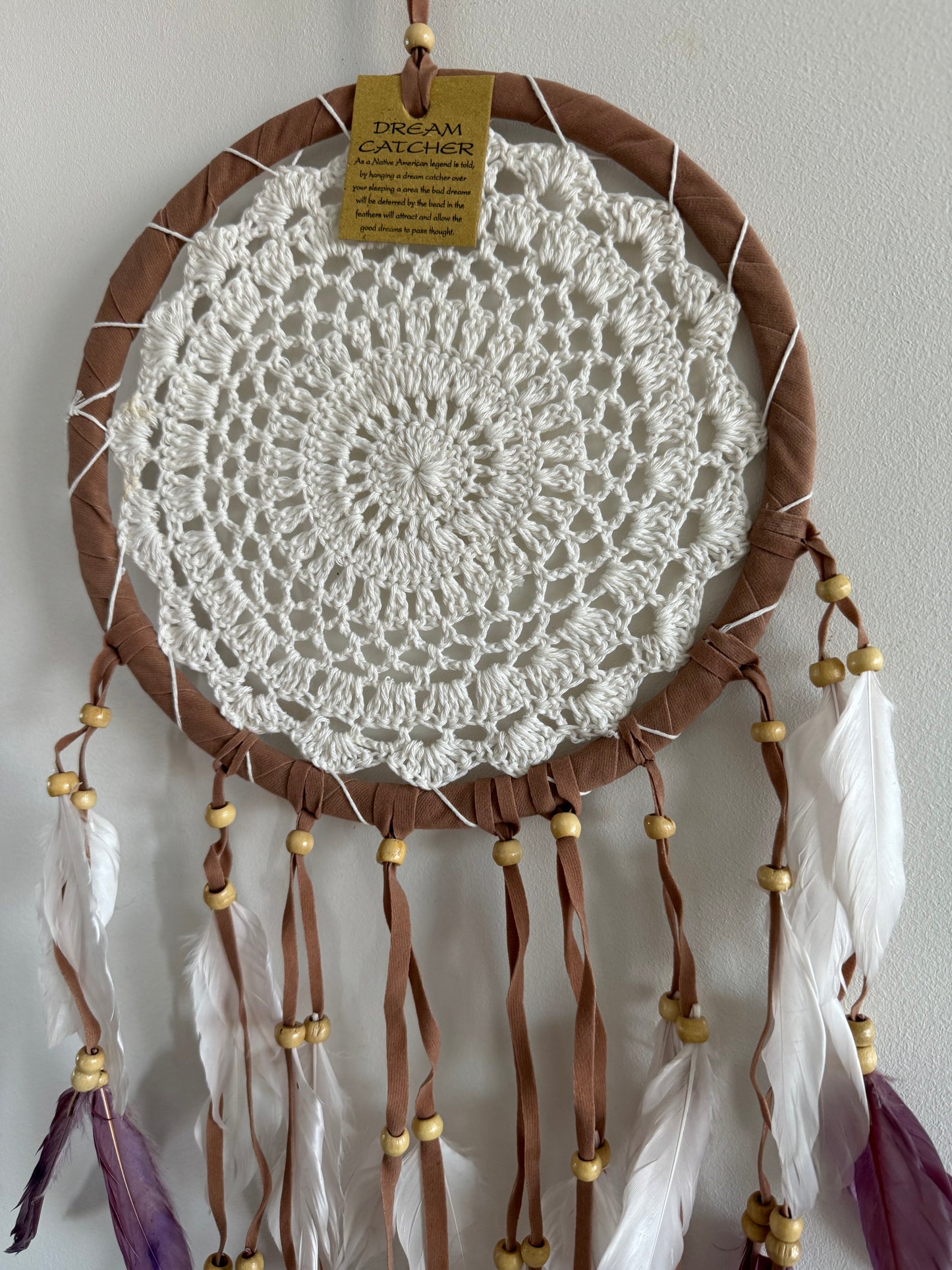 21 cm dream catcher fairy with feathers