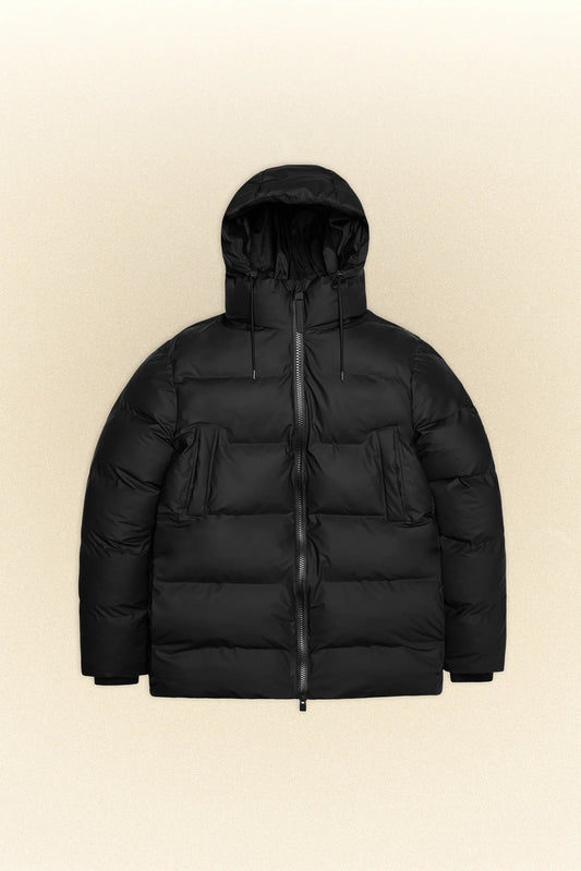 RAINS UNISEX Alta Puffer Black striukė