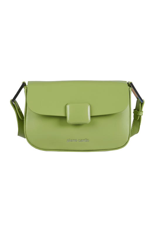 Pierre Cardin eco leather green handbag for women