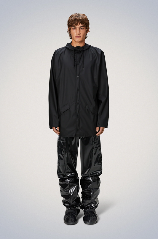 RAINS UNISEX Black Grain lietpaltis