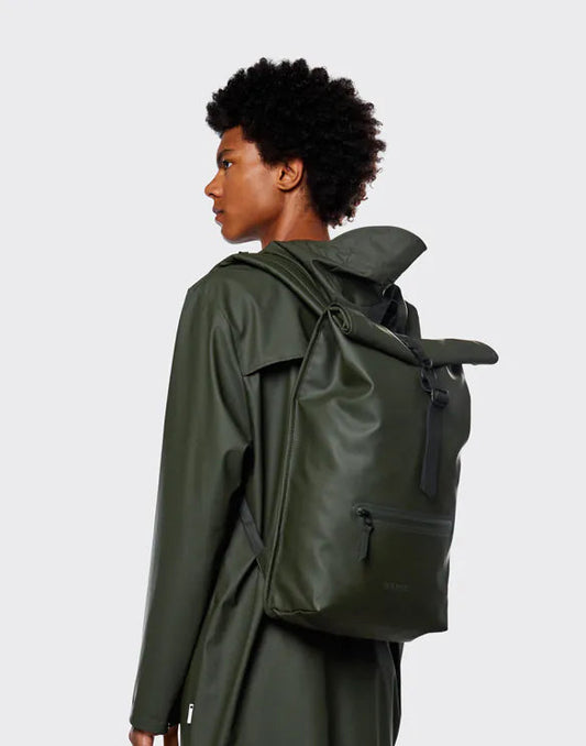 RAINS UNISEX Rolltop Green kuprinė