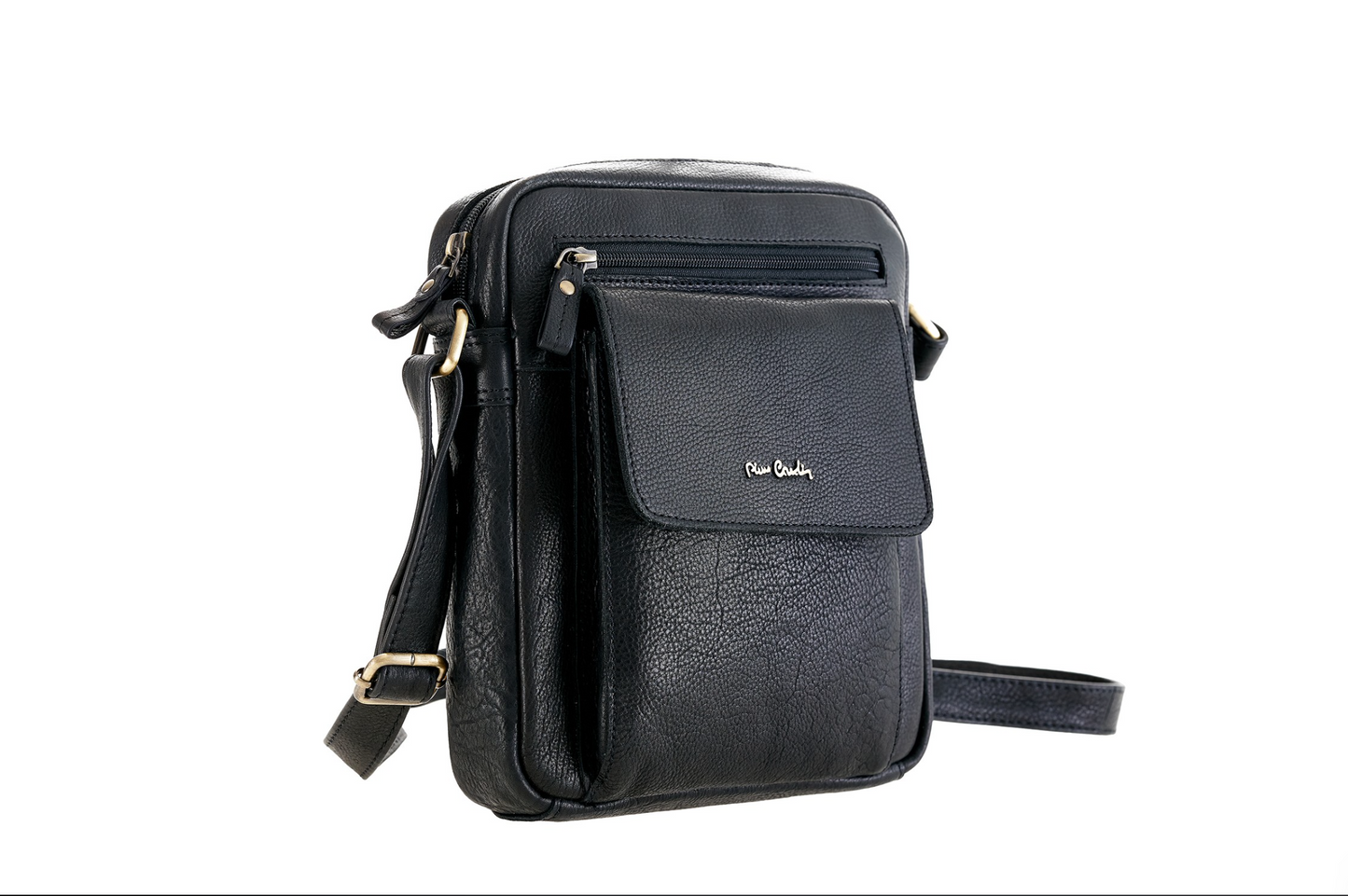 Pierre Cardin black leather handbag for men