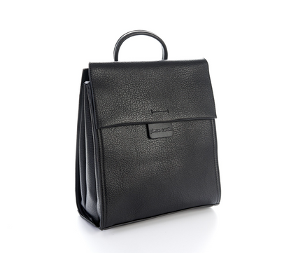 Pierre Cardin eco leather black backpack 2077 for women