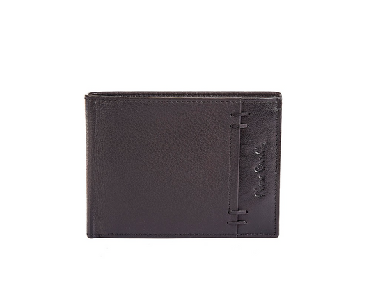 PIERRE CARDIN genuine leather black wallet for men