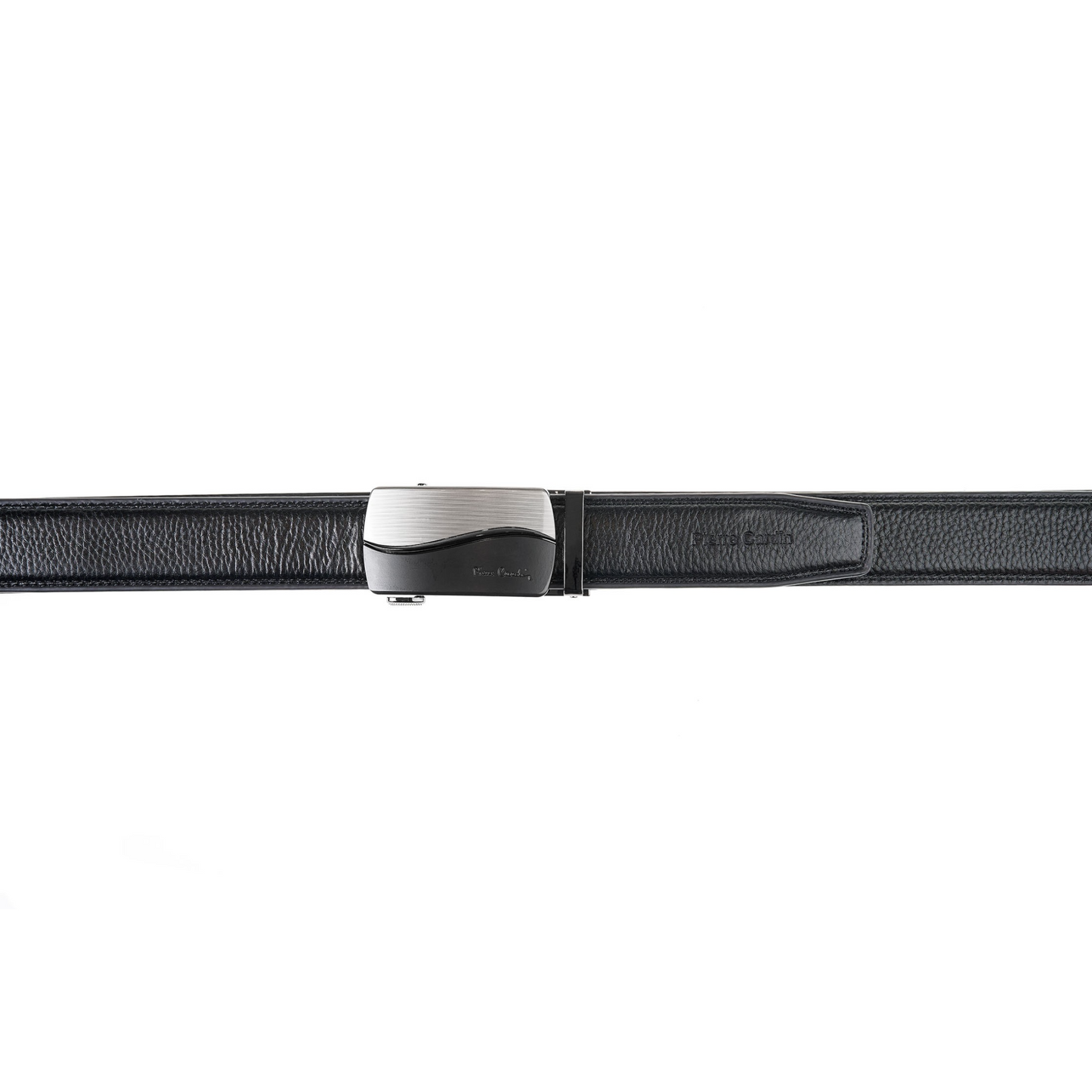 Pierre Cardin Black Genuine Leather Buckle Belt For Men