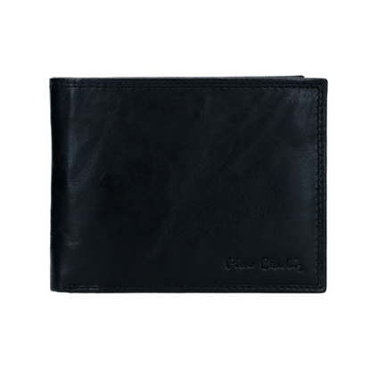 PIERRE CARDIN genuine leather black wallet for men