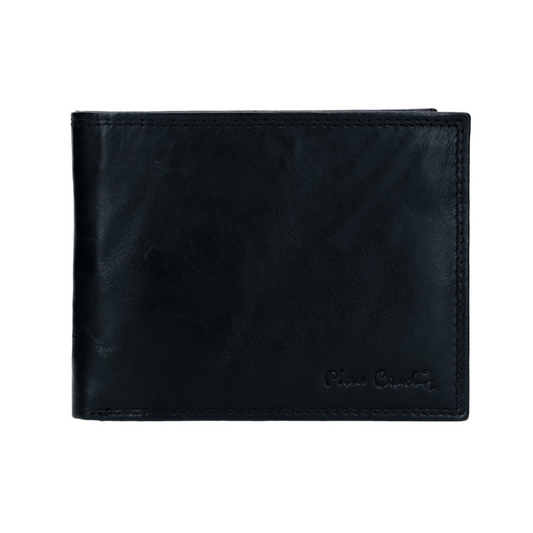 PIERRE CARDIN genuine leather black wallet for men