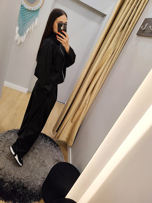 PEPPER Black Tiger flared pants for women